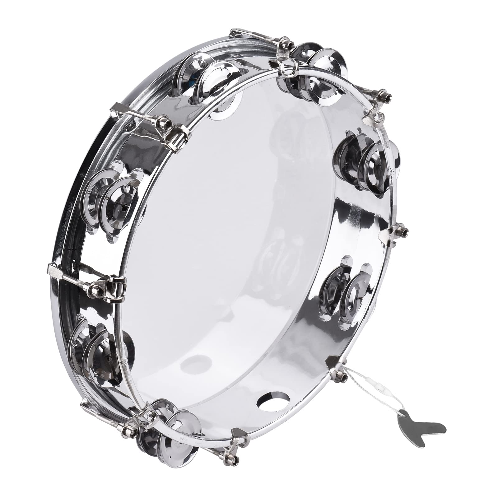 Tambourin 10 pouces à double rangée de 14 cymbales métalliques HUIOP
