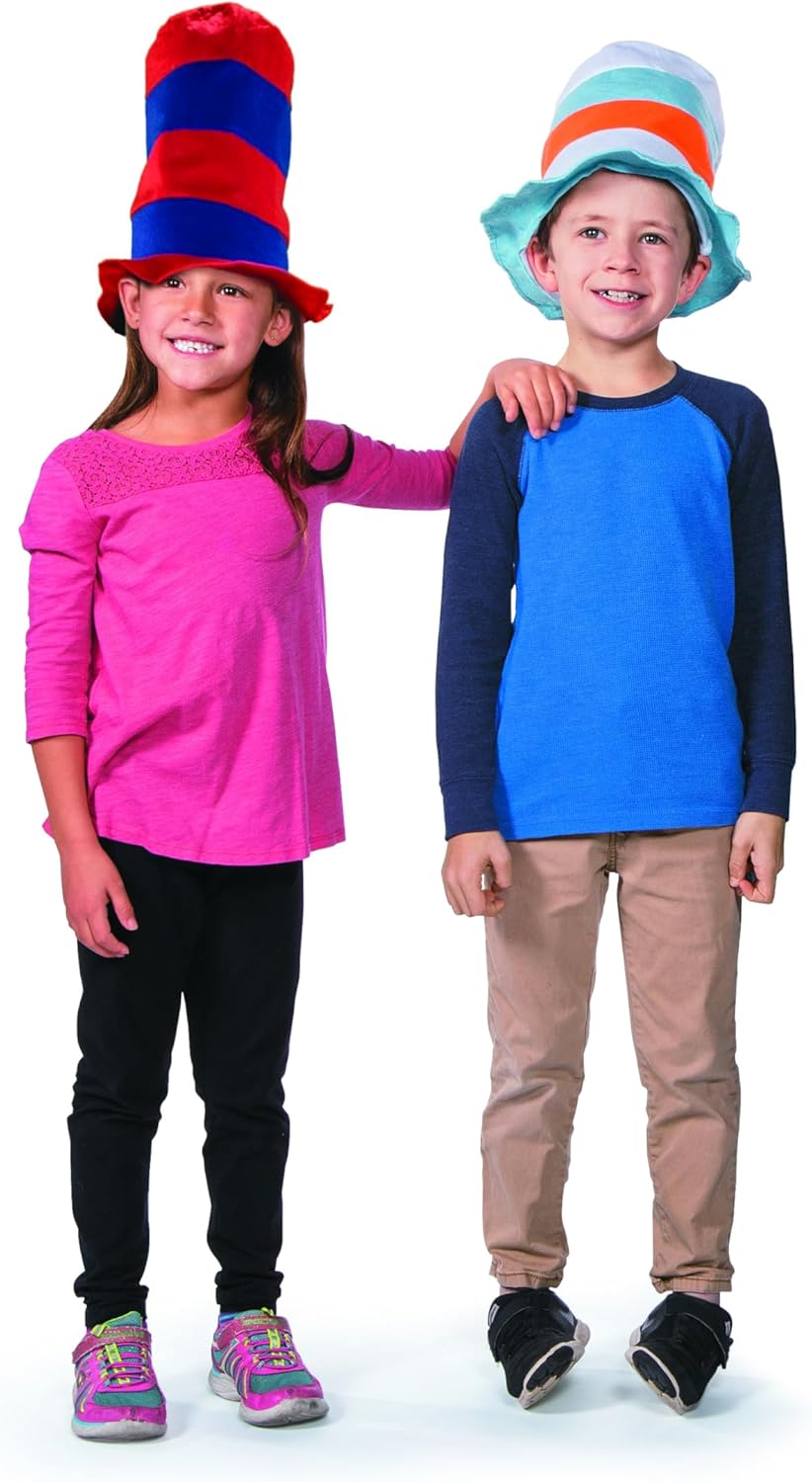 Fun Express Party Hats for Adults - 12 Colorful Striped Felt Stovepipe Hats | Crazy Silly Birthday Party Headwear for Halloween, Carnival & Holiday Events | Premium Tall Top Hat Collection - Image 2