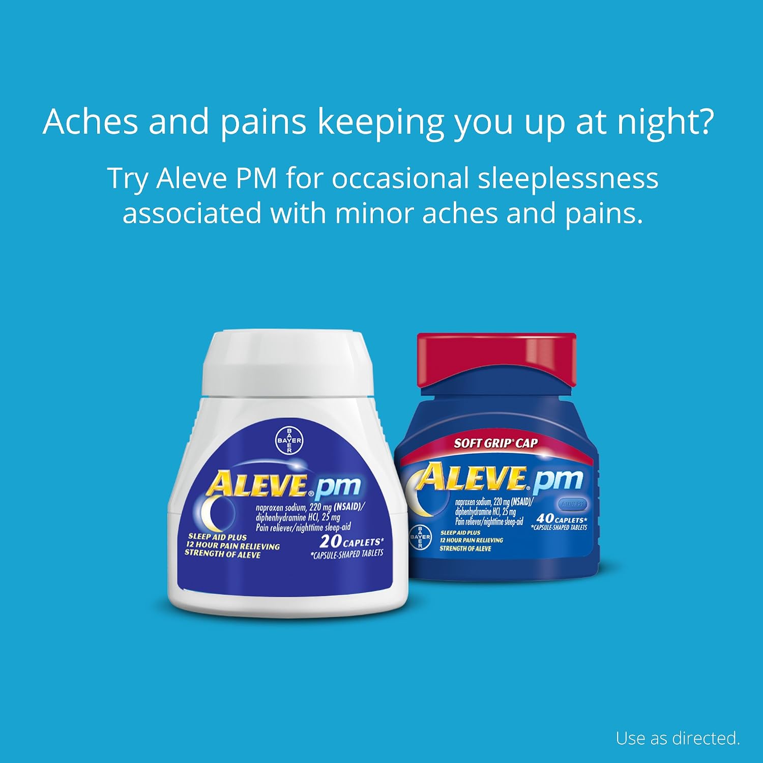 Aleve PM Caplets, 20 Count