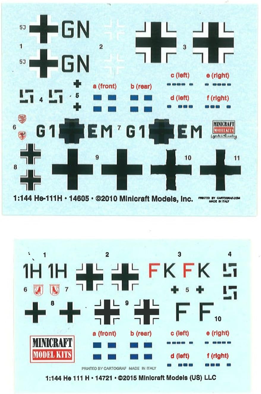 Minicraft HE-111 H6 "Heinkel" Model Kit (1/144 Scale)