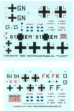 Minicraft HE-111 H6 Heinkel Model Kit (1/144 Scale)
