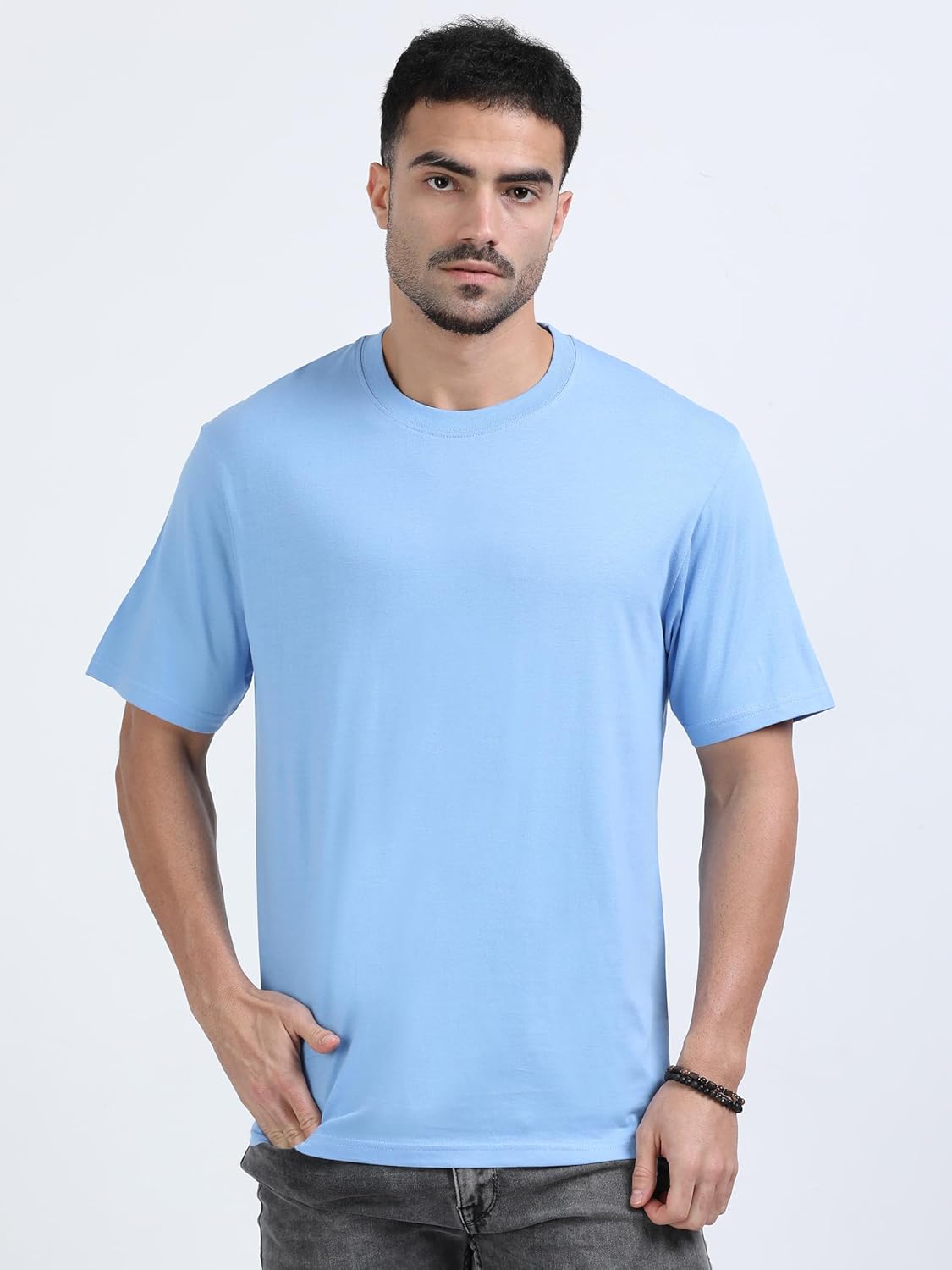 Tahrr & Me Men’s Bamboo Cotton Tee Shirt T Shirt | Relaxed Fit Stretchable T-Shirt | Ultra Soft Fabric Moisture Wicking - Image 3