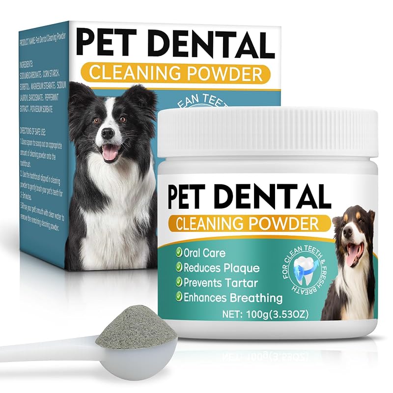 Pó Dental para Cães e Gatos Erigathe com Bicarbonato e Hortelã, 100 g
