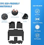Nilight Floor Mats for Dodge Grand Caravan 7 Seats 2011-2021/2008-2016 Town & Country (Stow'n Go Only) All Weather Custom Fit Heavy Duty Floor Liners