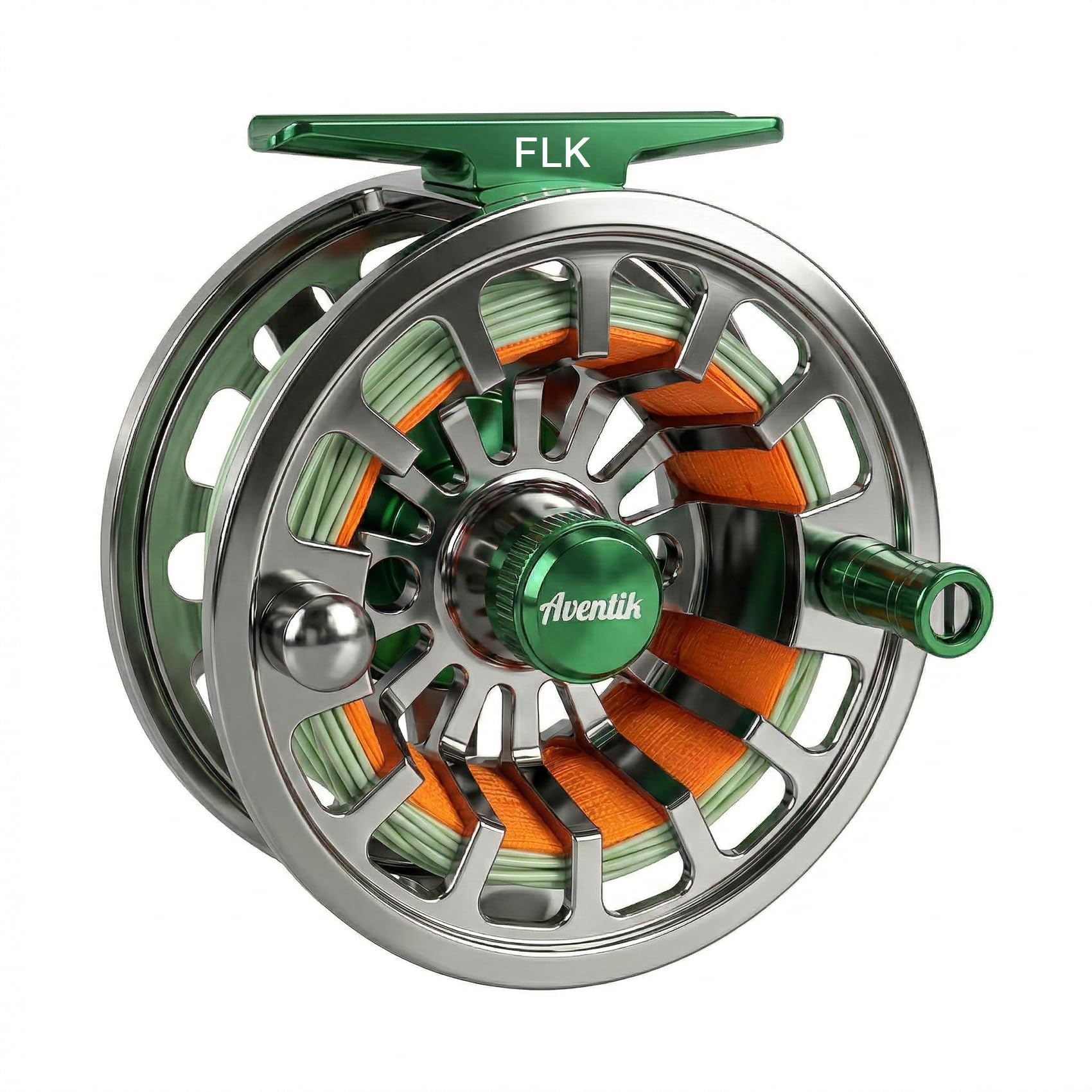 Aventik FLK II Fly Fishing Reel Aluminum Trout 3/5, 5/7, 7/9wt Large Arbor Freshwater Fly Reel with Line.