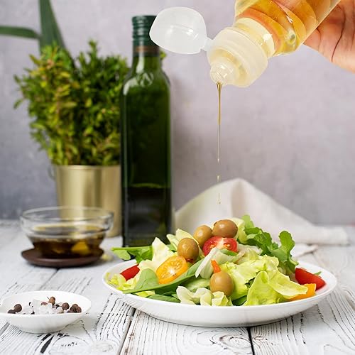 Miniatura 7 de VOOCAT Botellas exprimibles de condimentos, 8 onzas (8.5 fl oz), sin BPA, suministros de cocina, botellas exprimibles, dispensador de ketchup,