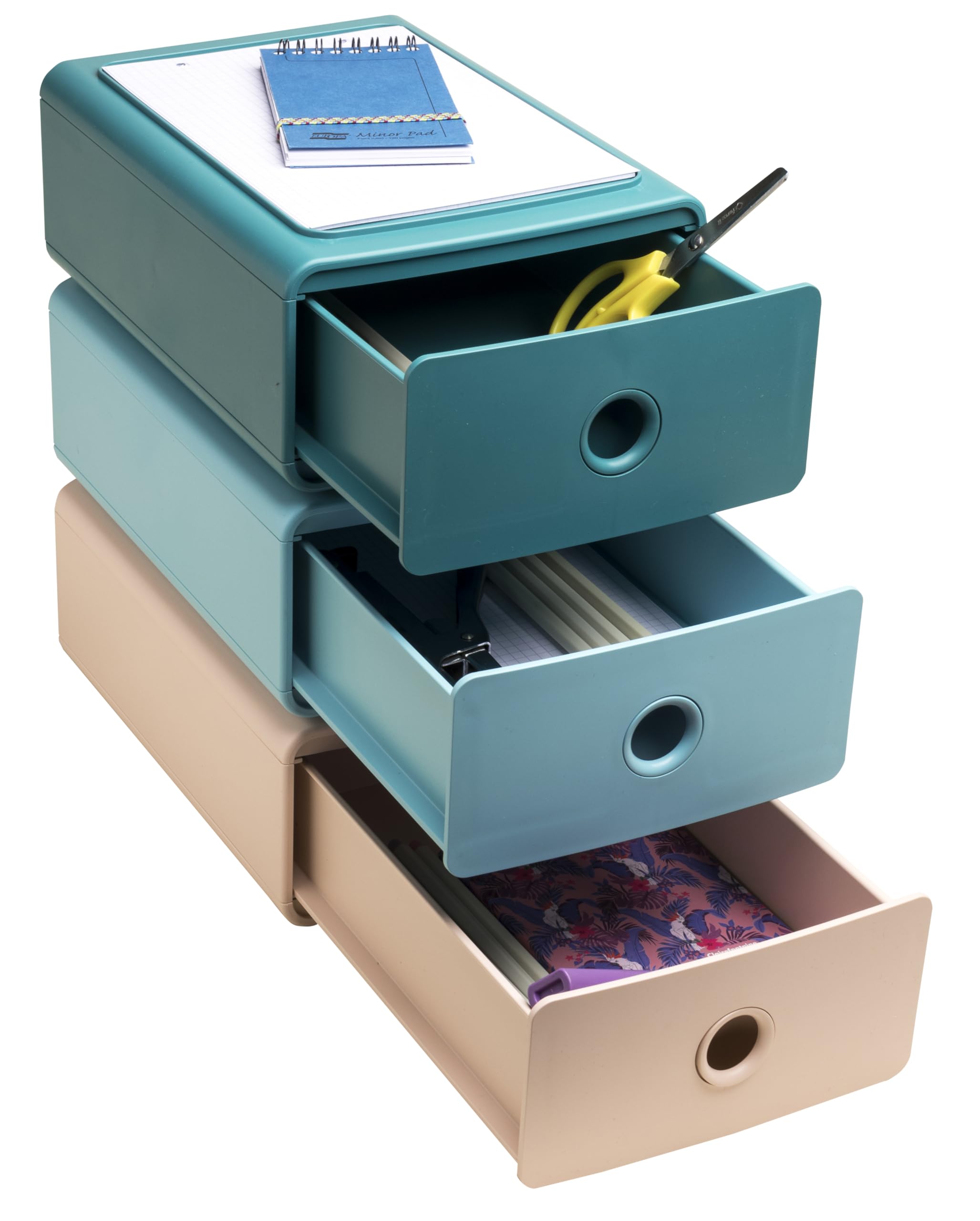 Lort de 3 mini module de classement Exacompta Tiny Box Skandi couleurs assorties