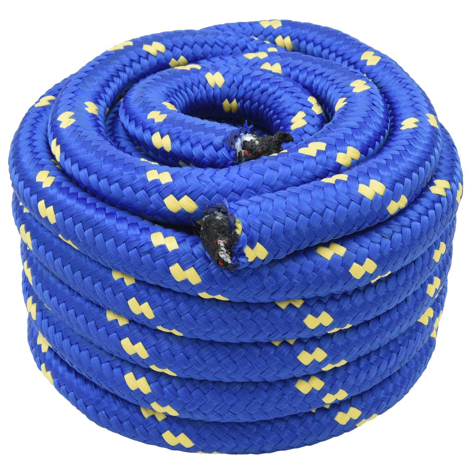 Bootsseil blau aus PP, 5 m Länge, 5 cm Durchmesser, leicht und schwimmfähig, wetterfest für Segeln, Boot, Camping, Outdoor, Werkstatt, Befestigung und Sichern