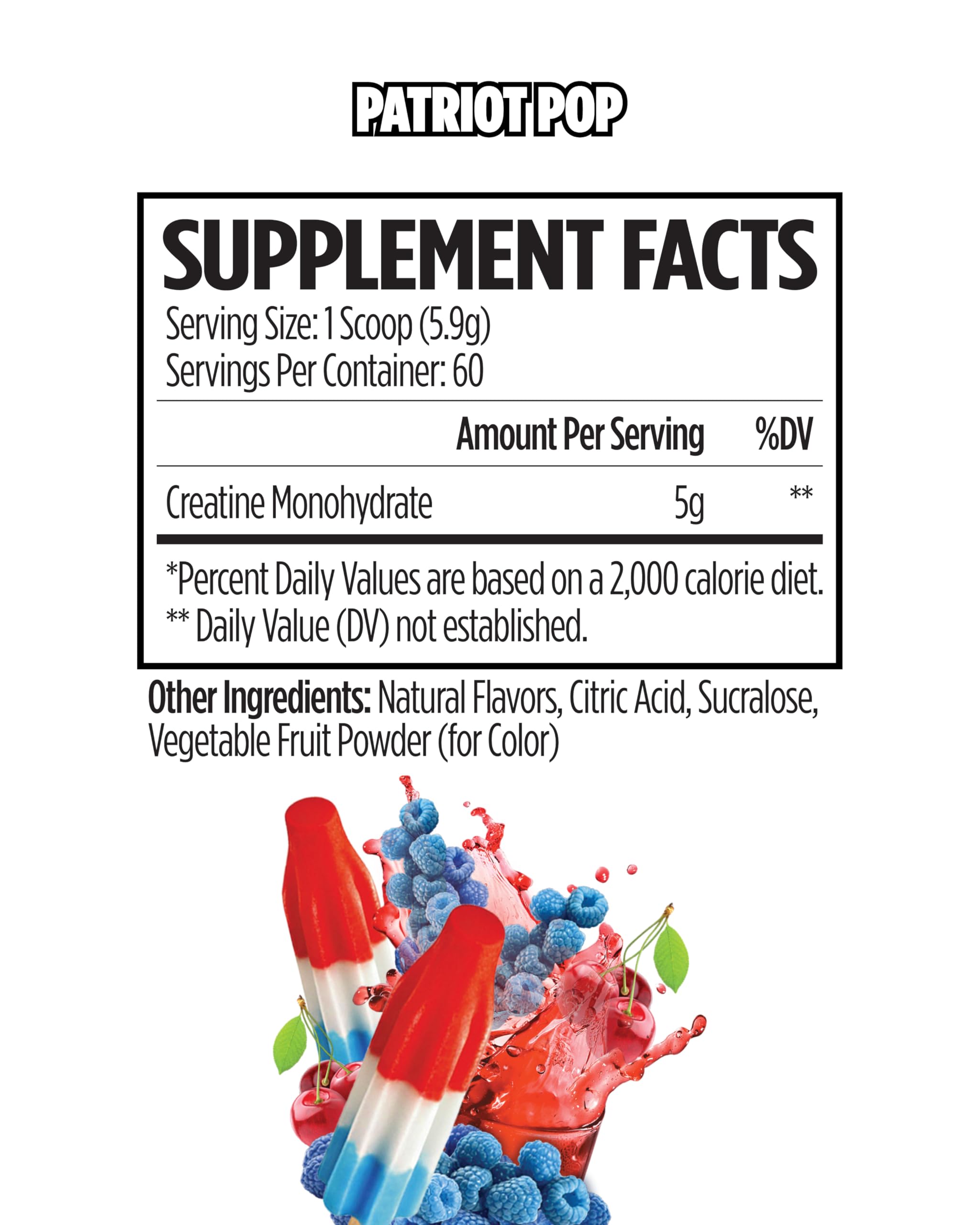 VMI Sports Creatine Monohydrate Powder Muscle Mass – Strength – Size – Power | 5 Grams per Serving (60 Servings, Patriot Pop) — Amazon image 2