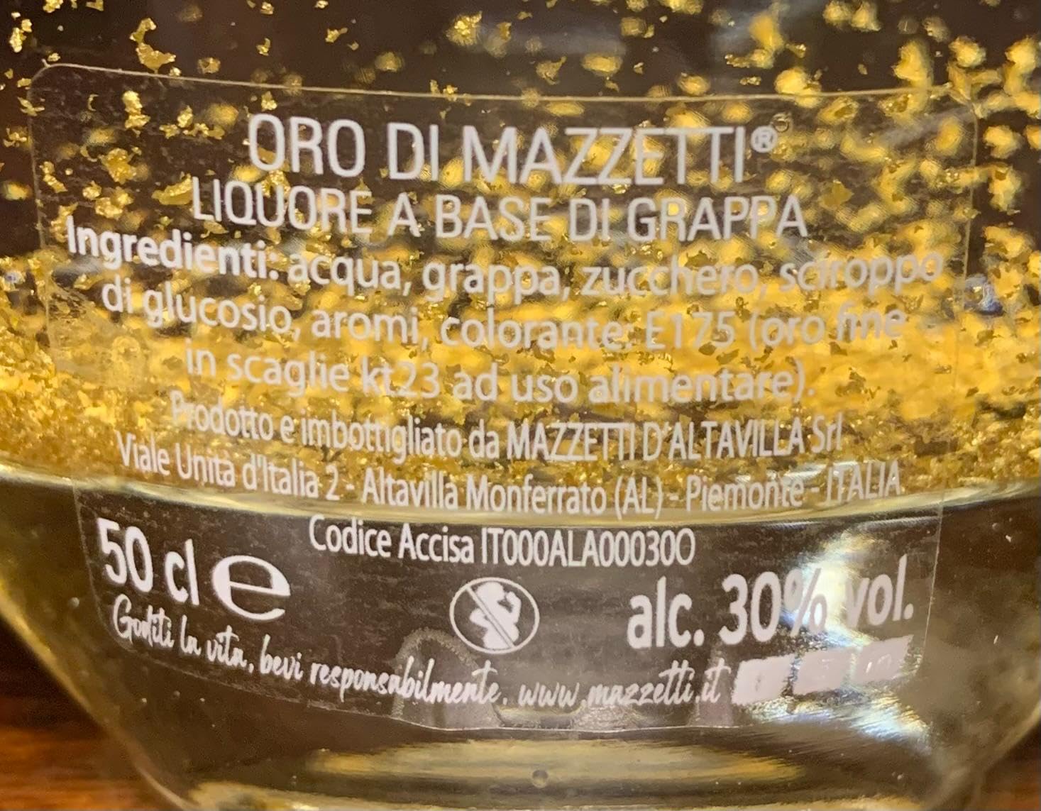 Mazzetti D' Altavilla Liquore Oro - 500 ml