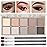Sulily 10 Colors Nude Eyeshadow Palette,Gray Taupe Brown Matte Eye Shadow Makeup,Neutral Smokey,Blendable High Pigment,Long Lasting Waterproof Professional Beauty Makeup Kit,Women, Cement
