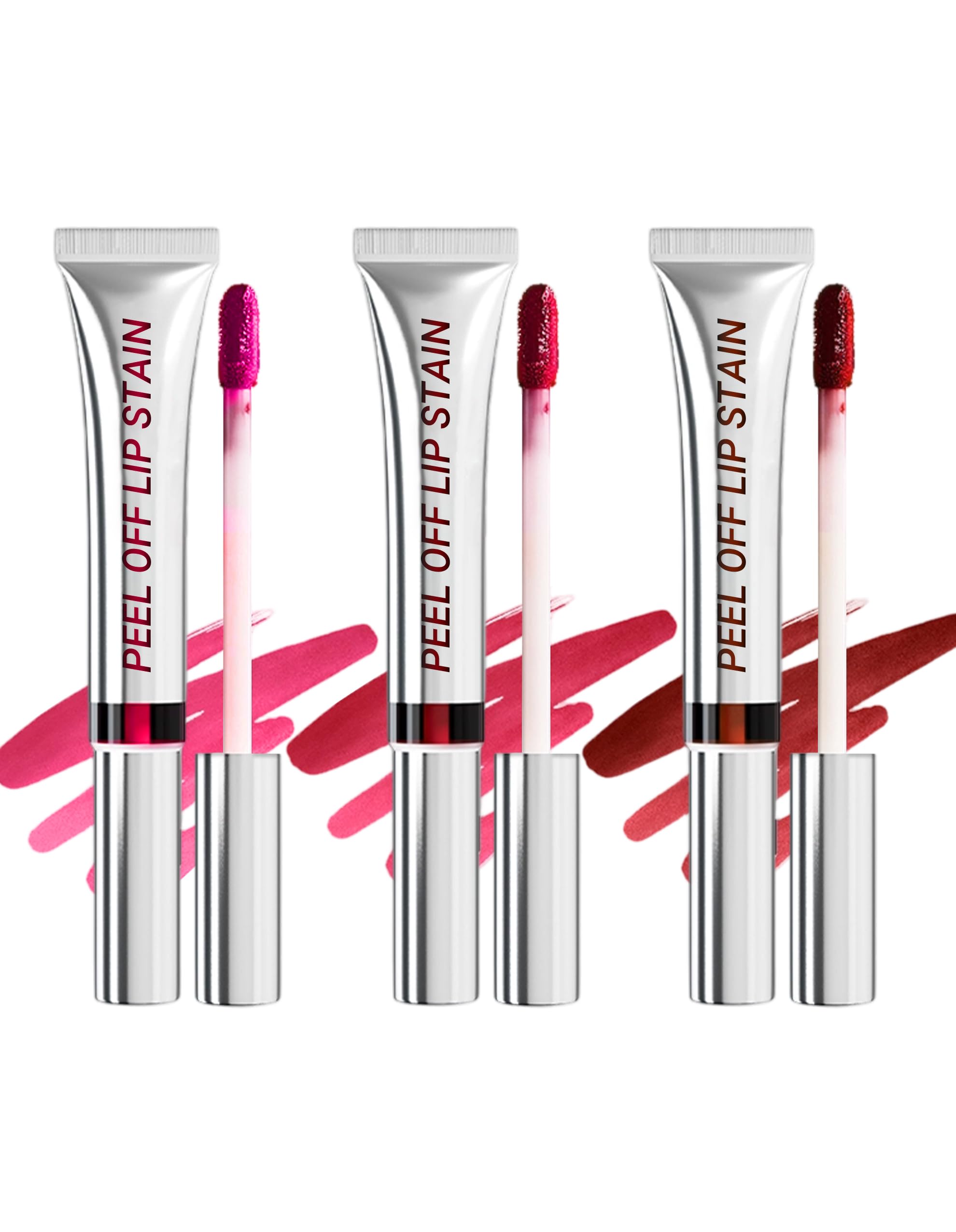 Erinde 3 Colors Peel Off Lip Liner Stain, Long Lasting Waterproof Lip Tattoo