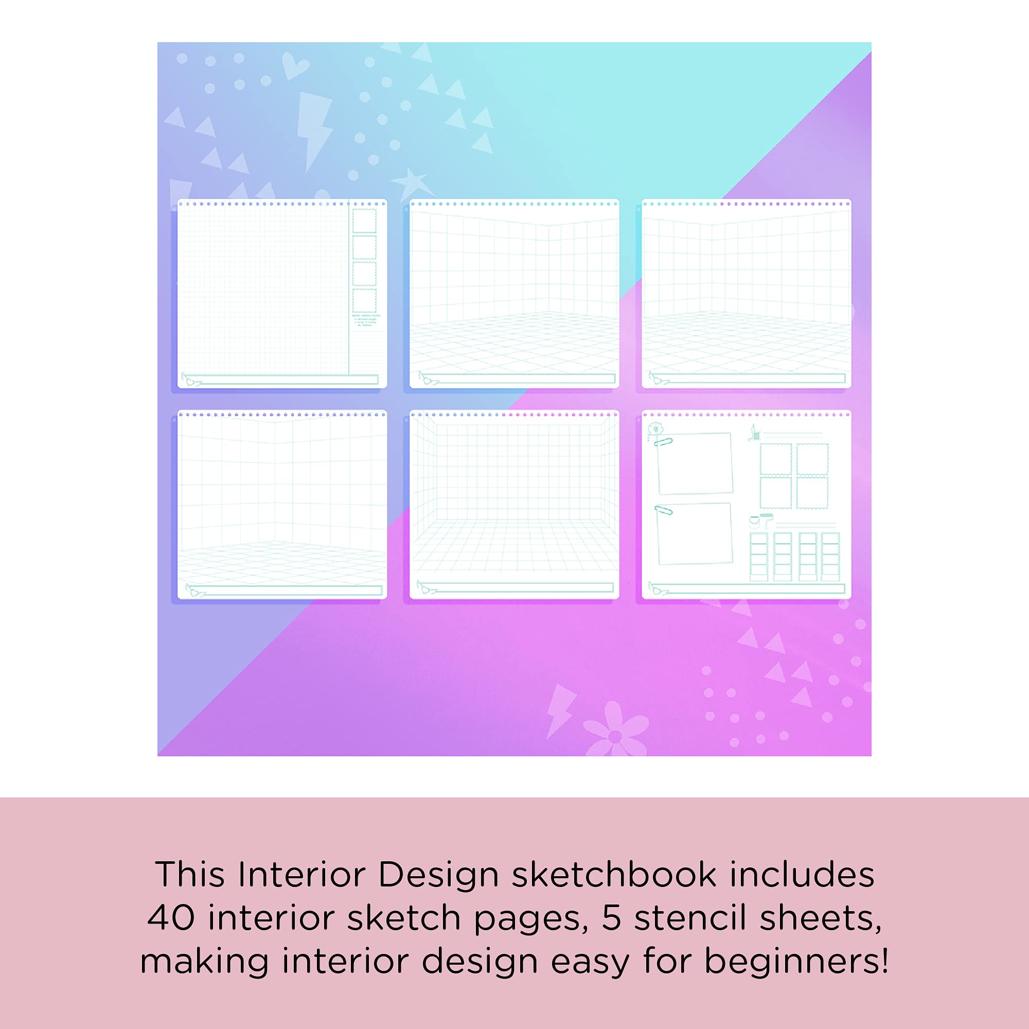 Amazon.com: Fashion Angels Fashion Design Sketch Portfolio Artist Set & Interior  Design Sketch Portfolio- Sketch Book- Learn Interior Design : Arts, Crafts  & Sewing