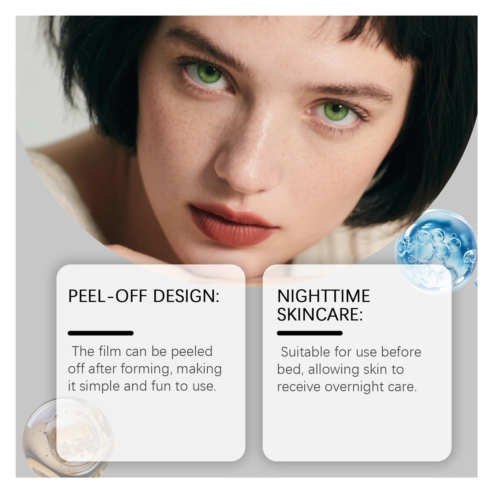 Peel-Off-Maske, 75 g, pflegt Ihr Gesicht | Feuchtigkeitsspendend, Verbesserung der Elastizität, strahlende Pflege(2pcs)