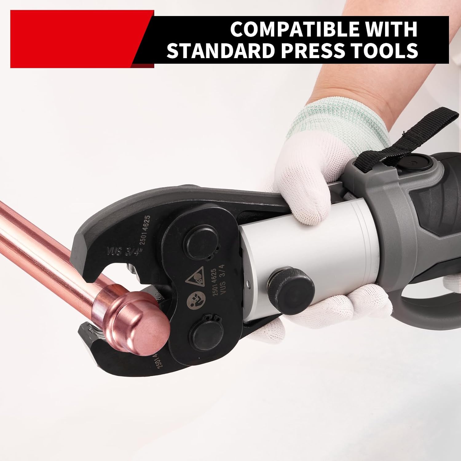 Copper Press Fittings End Cap - Plug, 10-Pcs 3/4 inch Heavy Duty Pro Press Fittings for Copper Fitting Connection, NSF 61 & 372, cUPC Certified