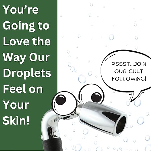 Miniatura 8 de Cabezal de ducha de mano de metal sólido de High Sierra con válvula de goteo y manguera de metal de 72 pulgadas con tubo interior de silicona. Flujo