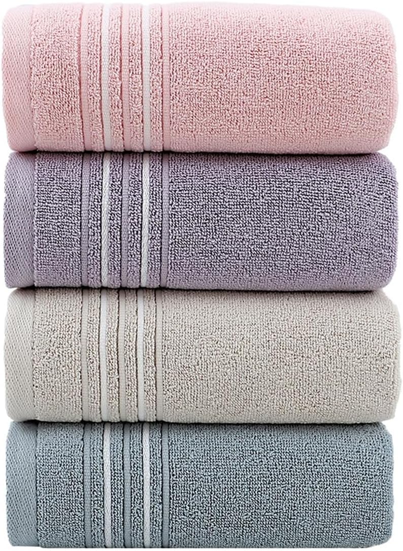 Cotton Towels, Thick and Soft, Absorbent Bath and Face Cloth, Pack of 3(Brown)