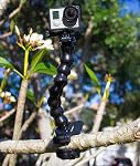 Camera Clamp Clip Mount Jaws Flex Gooseneck Accessories for GoPro | for Go Pro Hero 13 12 11 10 9 8 7 6 5 4 Session 3+ 3 2 1 Mission Max DJI Osmo AKASO Action Cameras