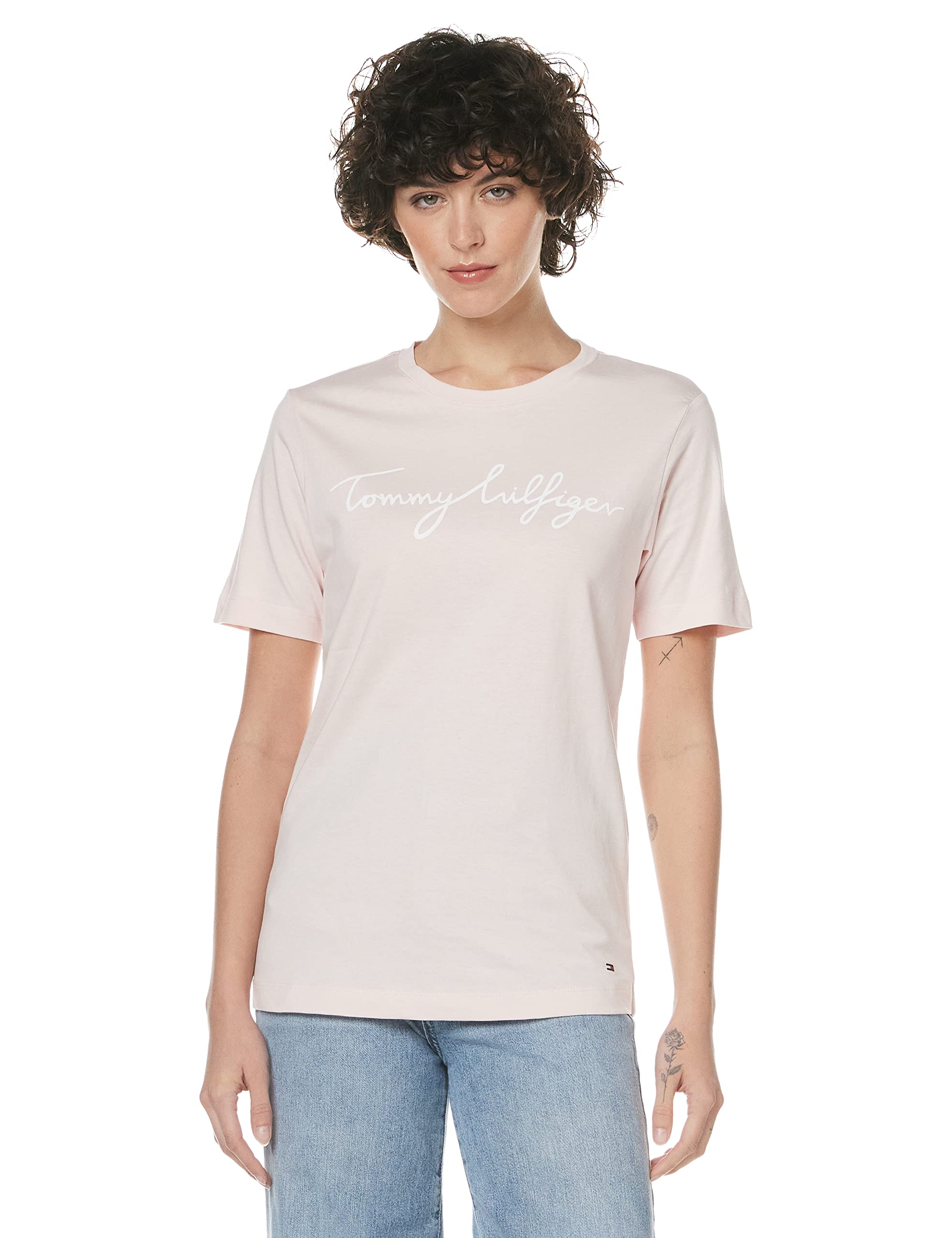 Tommy Hilfigerwomens IM SLIM C-NK GRAPHIC Tops