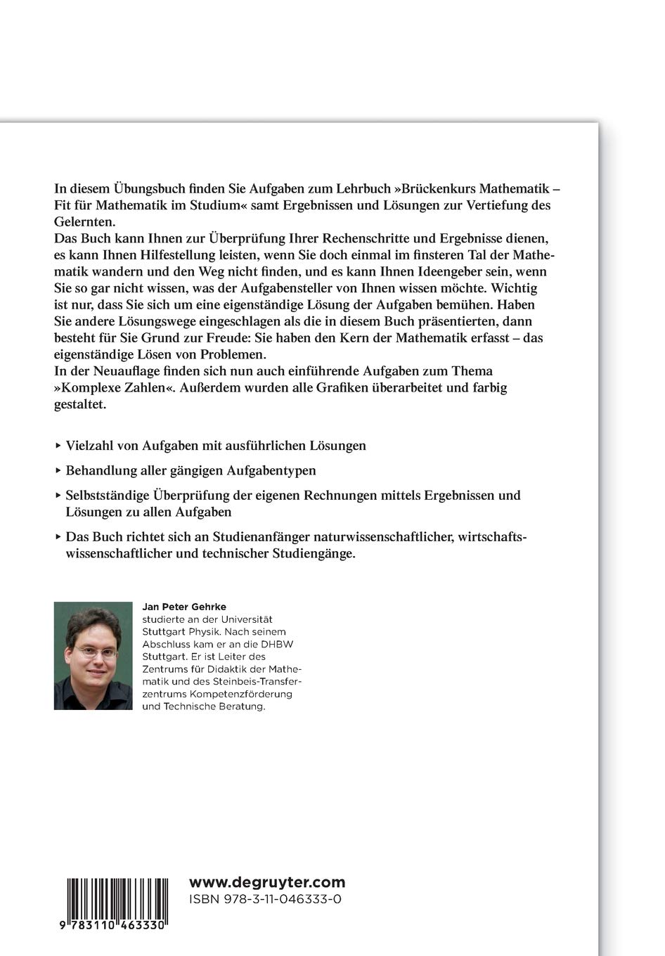 Übungen zum Brückenkurs Mathematik (De Gruyter Studium)