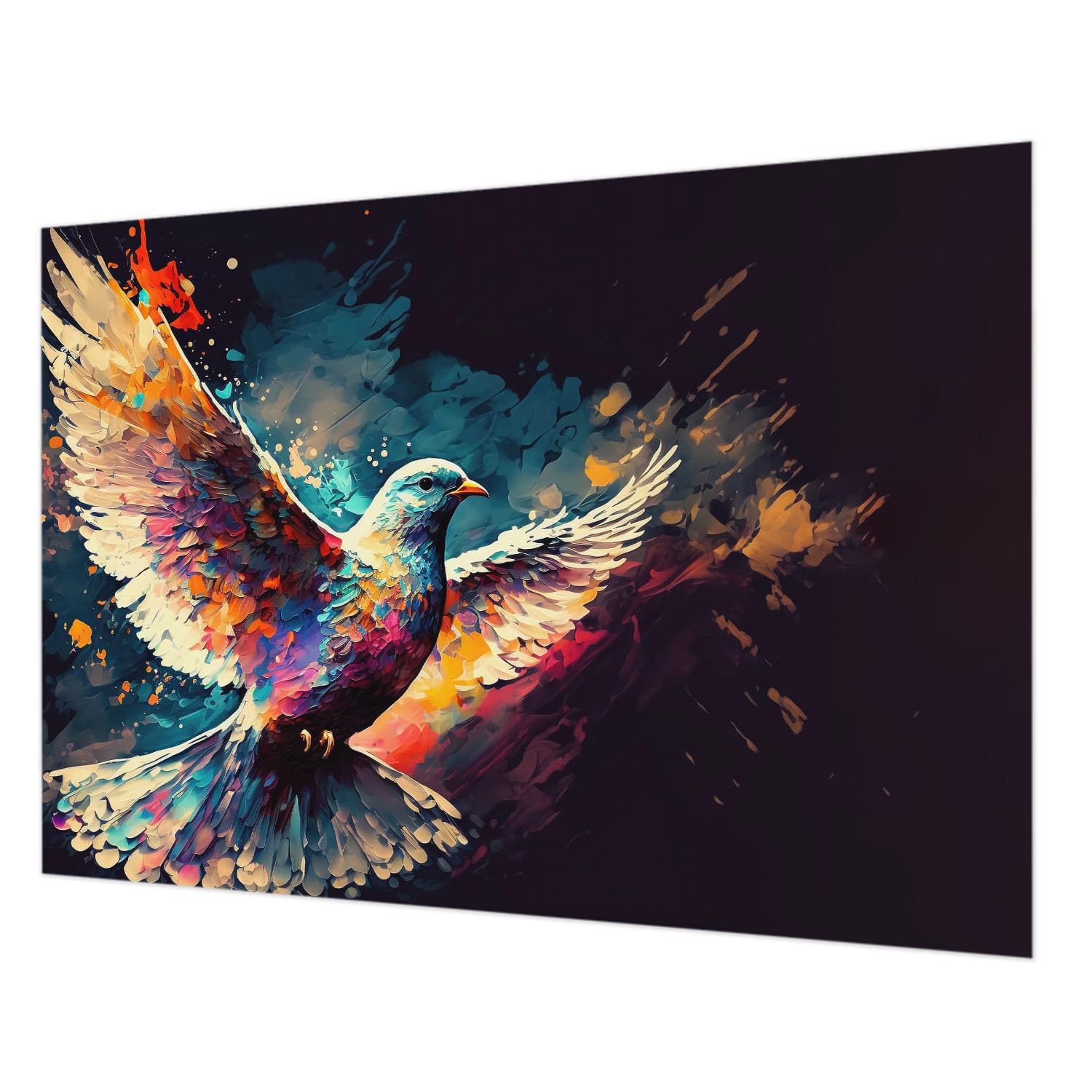 Papier peint oiseau coloré intissé 208x146 salon et chambre