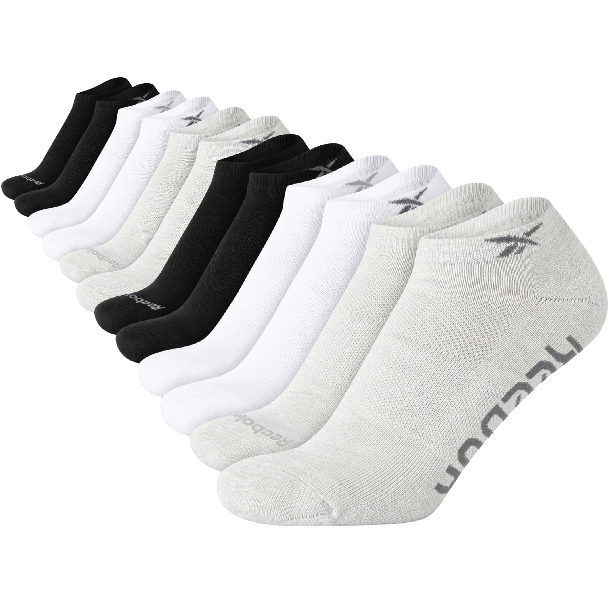 Reebok Womens Quarter Socks 12 Pack Moisture Wicking Athletic Socks