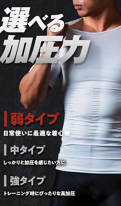 Amazon | [SPALTAX] 加圧シャツ メンズ 半袖【選べる加圧力 (弱圧