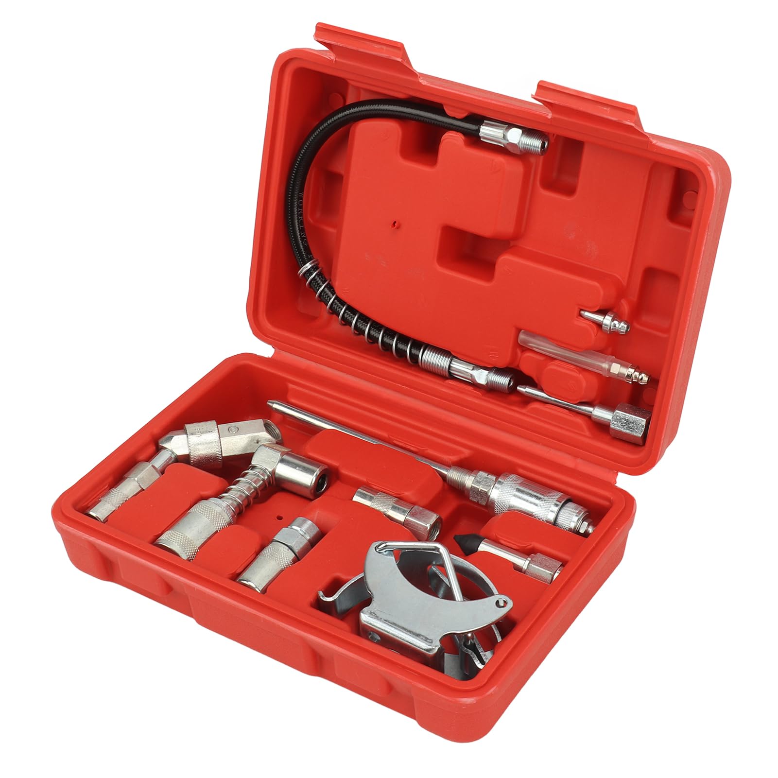 Kit de Accesorios de Lubricación con Grasa de Conexión Rápida para Camiones Automotrices, Kit de Accesorios para Pistola de Engrase de Construcción MEtálica