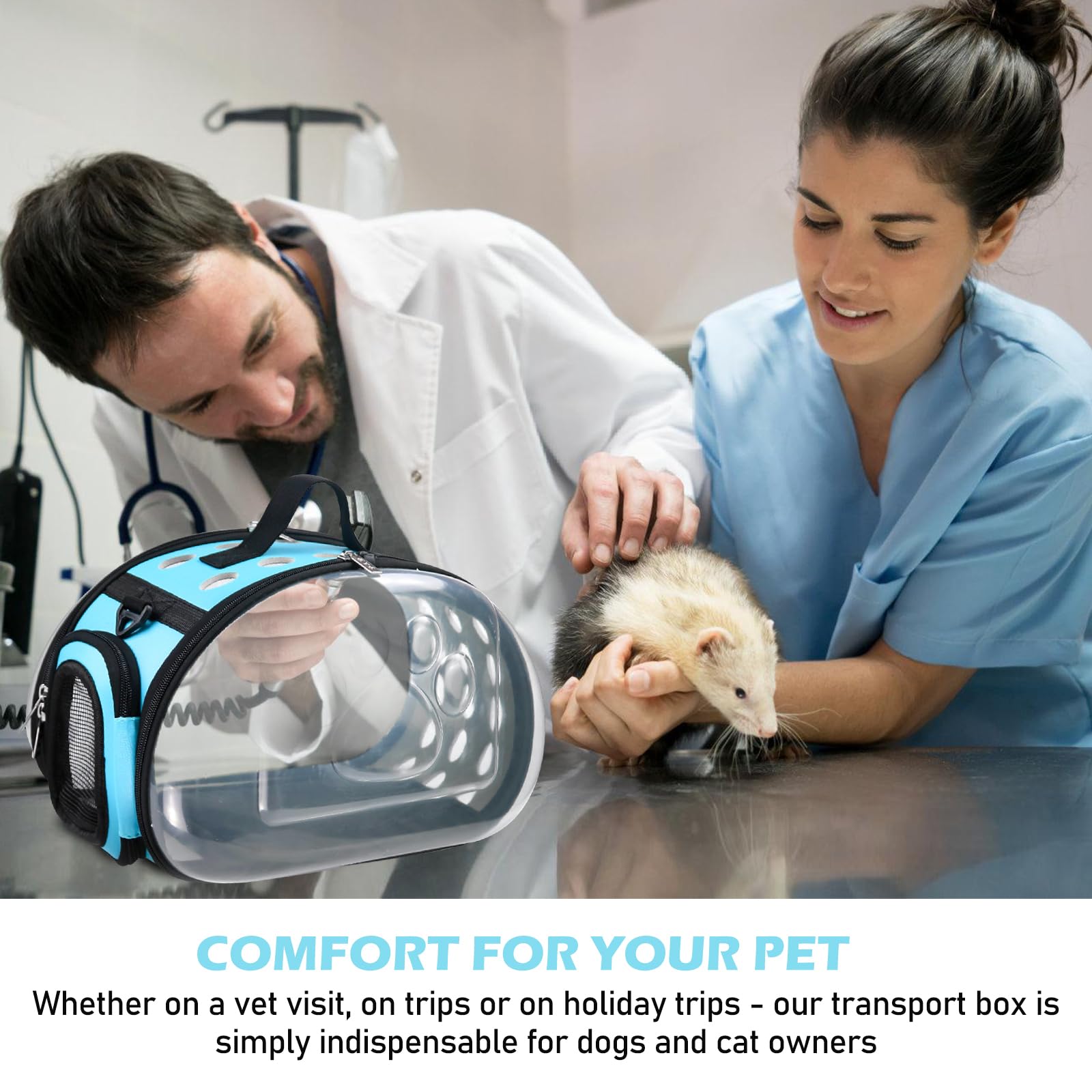 Sac de Transport Lapin, Cage de Transport Lapin Pliable, Caisse de Transport pour Chat pour Meerschweinchen, Chat et Petit Oiseau, Sac de Transport pour Animaux