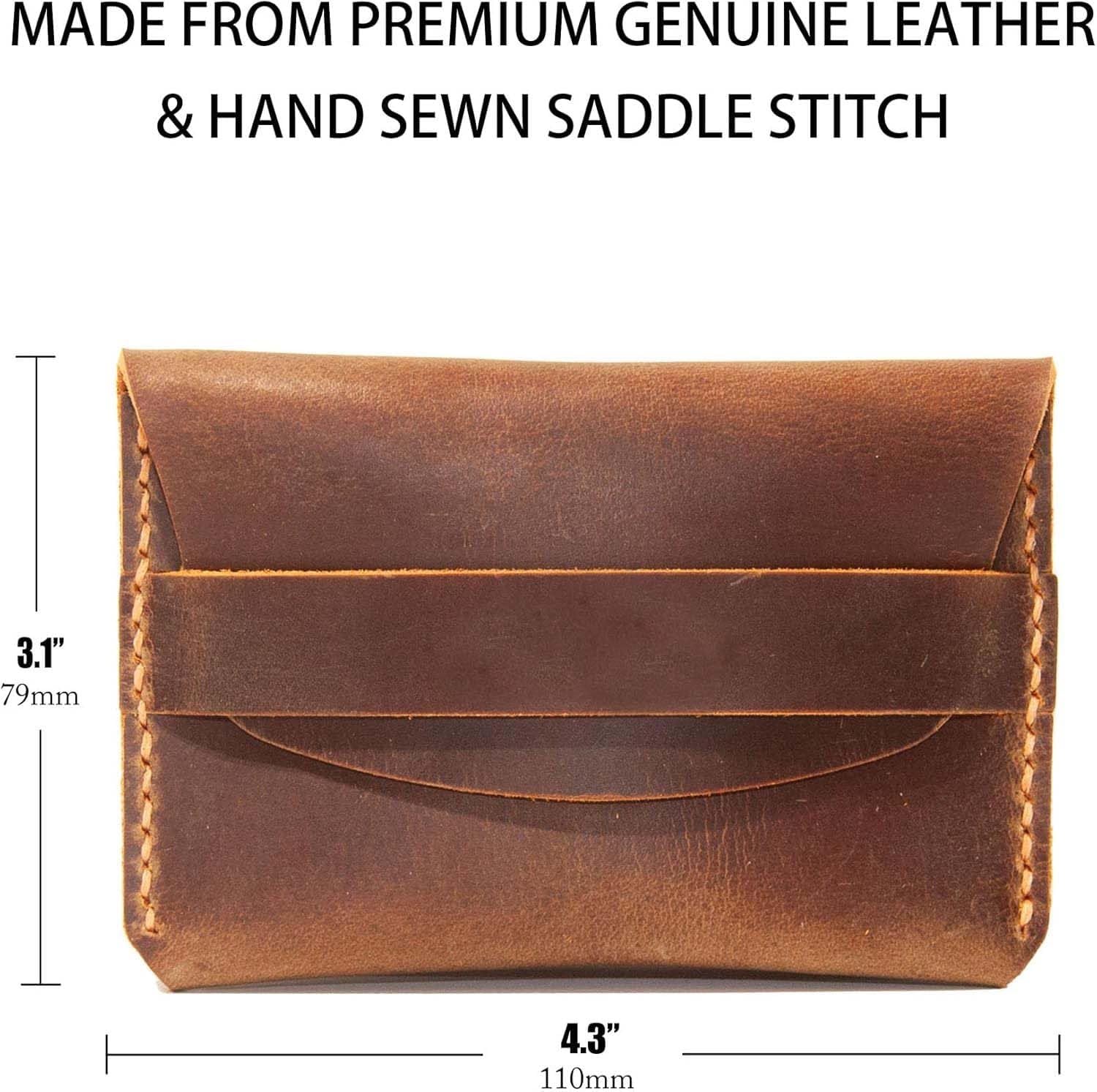 Leather Card Holder, Custom Minimalist Cardholder, Credit Card Holder, Slim Card Holder Gift, Credit Card Holder, Small Leather Card Wallet,Business Card Case (Brown) - Image 4