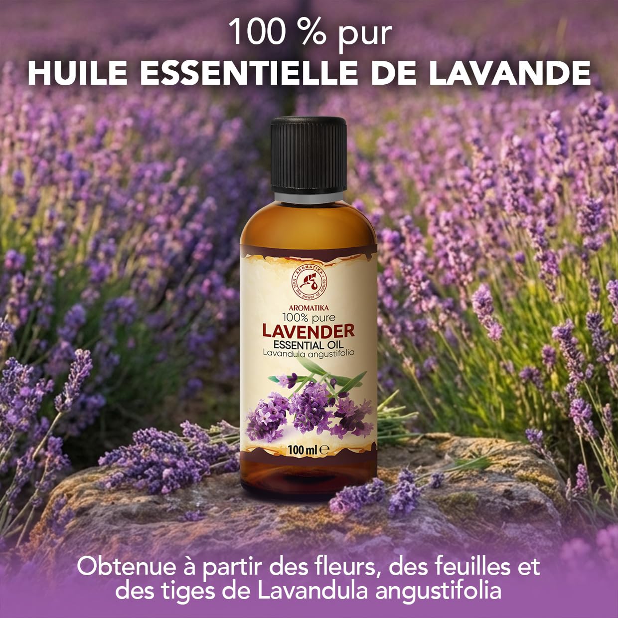 Huile Essentielle De Lavande 2x100 ml - Lavandula Angustifolia - pour Diffuseur et Lampe Aroma - le Savon et les Bougies - Parfums d'Intérieur - Arôme frais - Aromathérapie