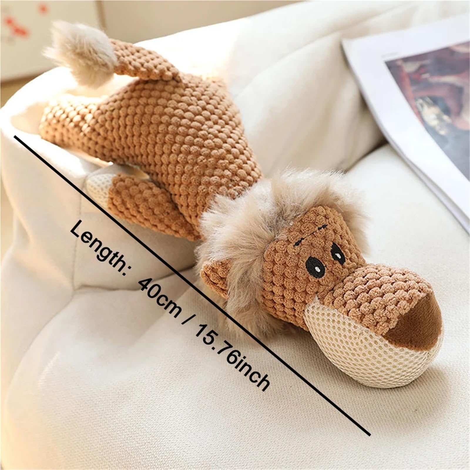 Weiches Kauspielzeug für Hunde, niedliches langlebiges Hundespielzeug, Stofftier, Plüschtier, Welpen, Haustier, Mutt-Spielzeug, Plüsch-Hunde-Kauspielzeug, geeignet für große, mittelgroße und kleine