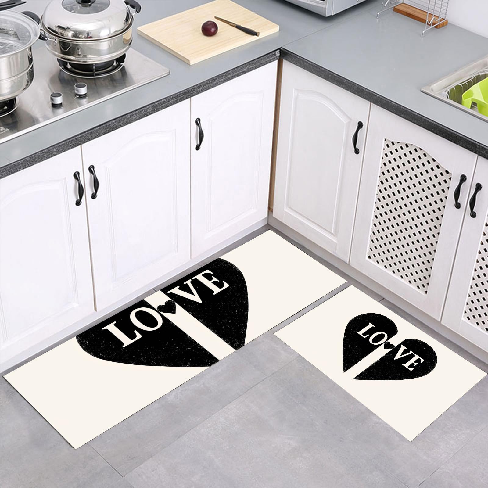 Tapis de cuisine moderne contre les sols glissants et les taches