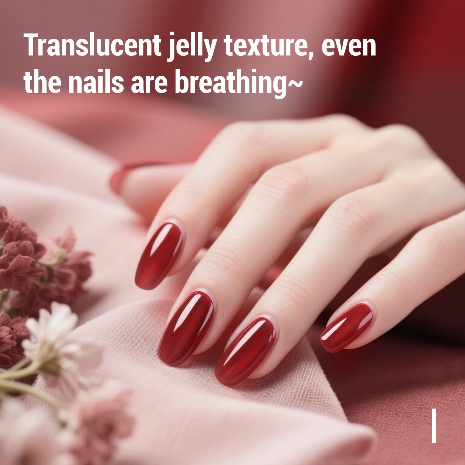 JODSONE Coffret de 12 Vernis Semi Permanent, 10 Couleurs Jelly Translucides Naturelles, Aspect Élégant et Tenue Longue Durée, pour Utilisation à Domicile et en Institut