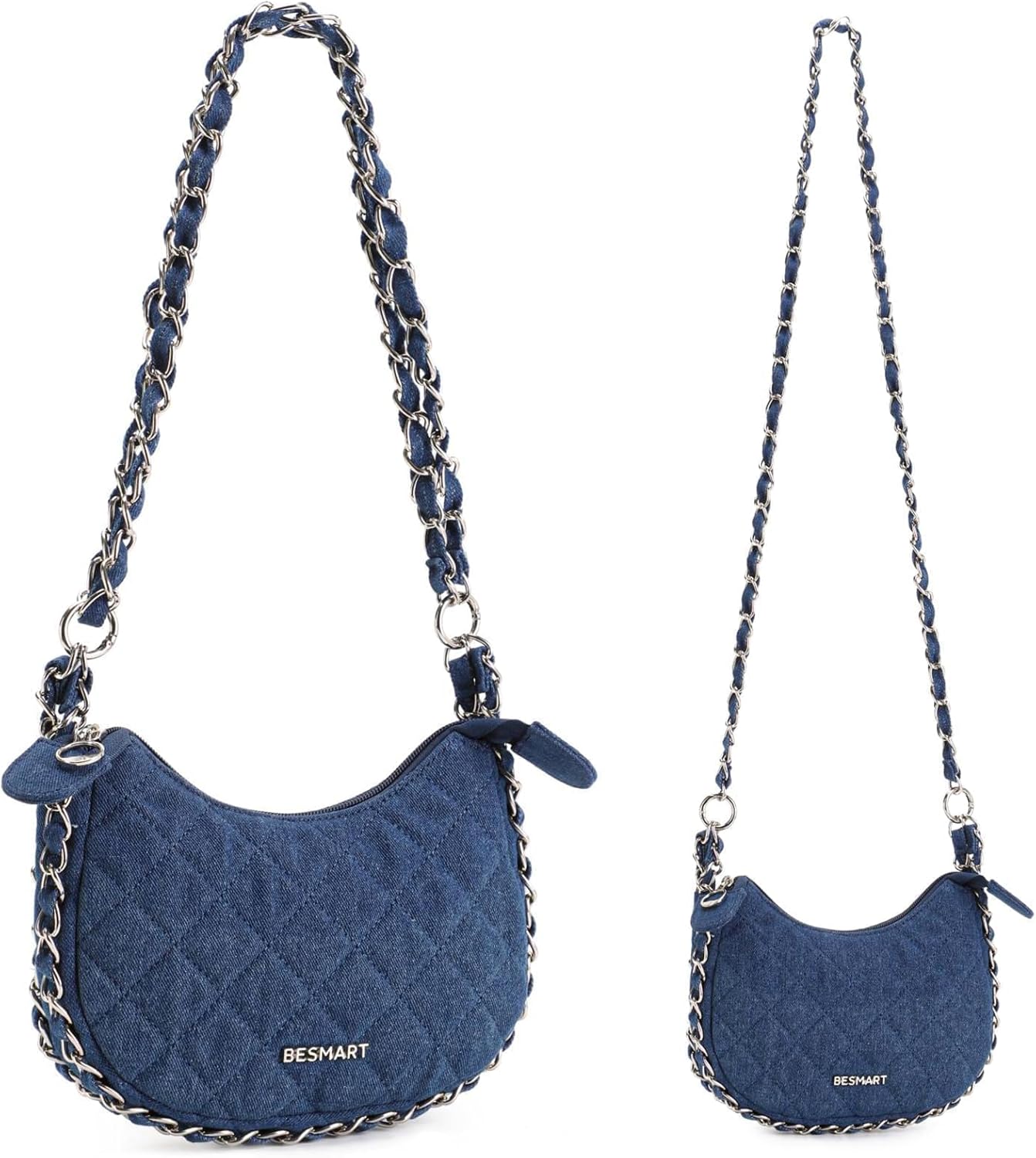 BESMART Denim Crossbody Bag Quilted Shoulder Bags for Women