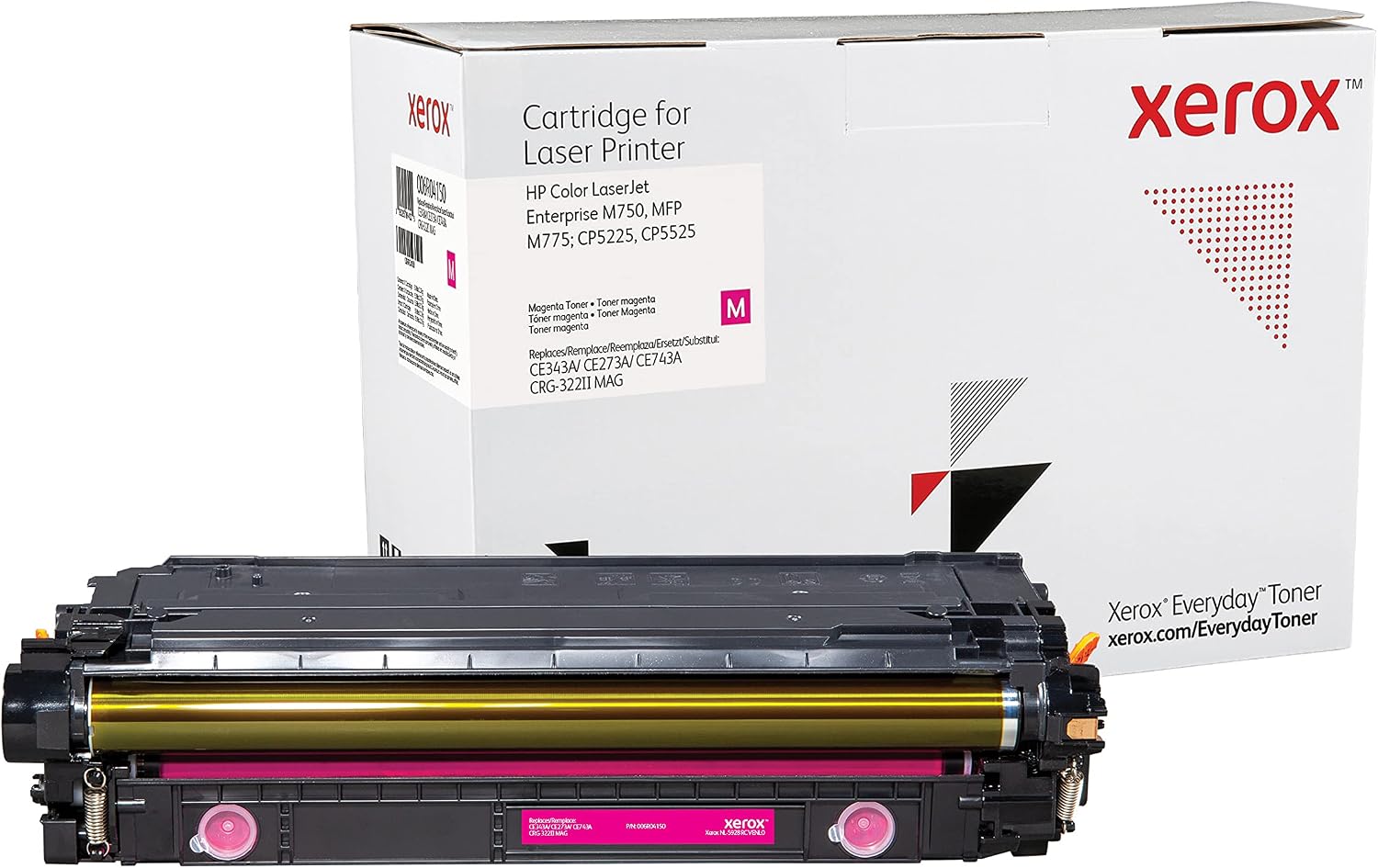 Xerox Everyday Compatible HP 651A HP 650A HP 307A CE343A/CE273A/CE743A Magenta Toner, Standard Capacity, Remanufactured