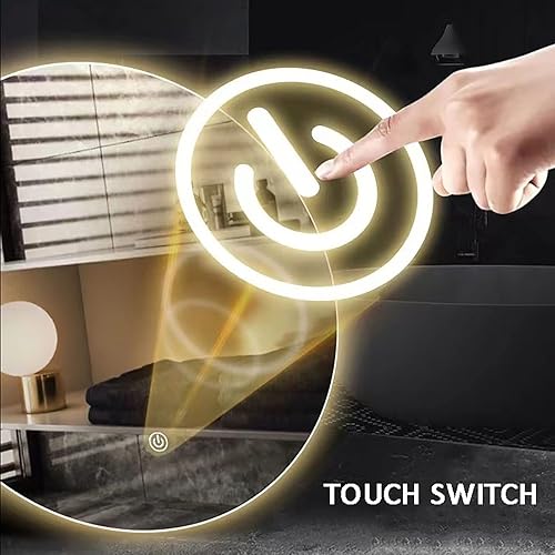 Miniatura 2 de En forma de nube - Espejo iluminado LED para lavado y maquillaje de baño, espejo asimétrico irregular montado en la pared, luces de 3 colores