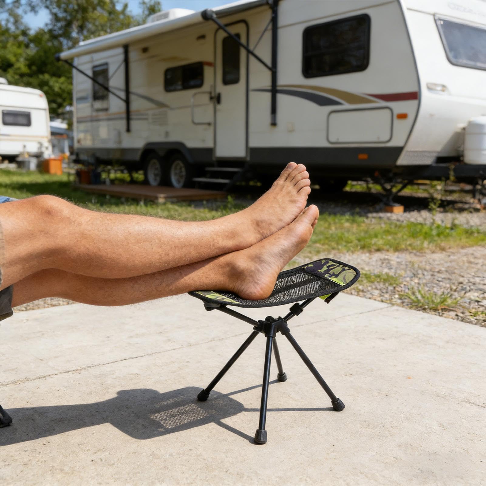 Reposapiés De Camping Portátil y Ligero Ergonomico para Mayor Comodidad