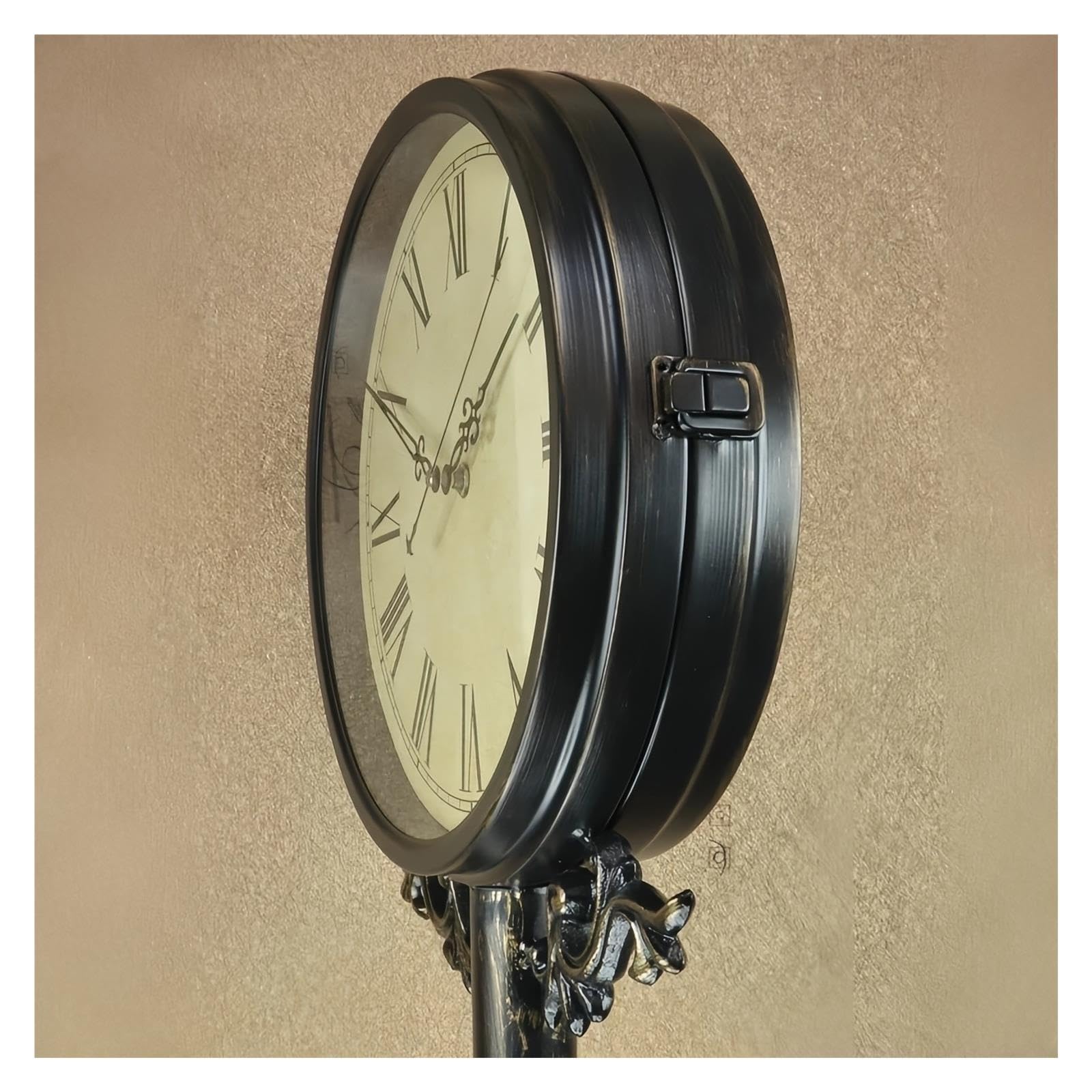 Reloj de Abuelo Reloj de pie de Metal con números Romanos