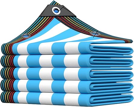90% Sunblock Shade Cloth,Garden Outdoor Shade Fabric HDPE Mesh Tarp with Grommets,Rectangle Privacy Screen for Balcony,Terrace,Car Shading13x20ft4x6m