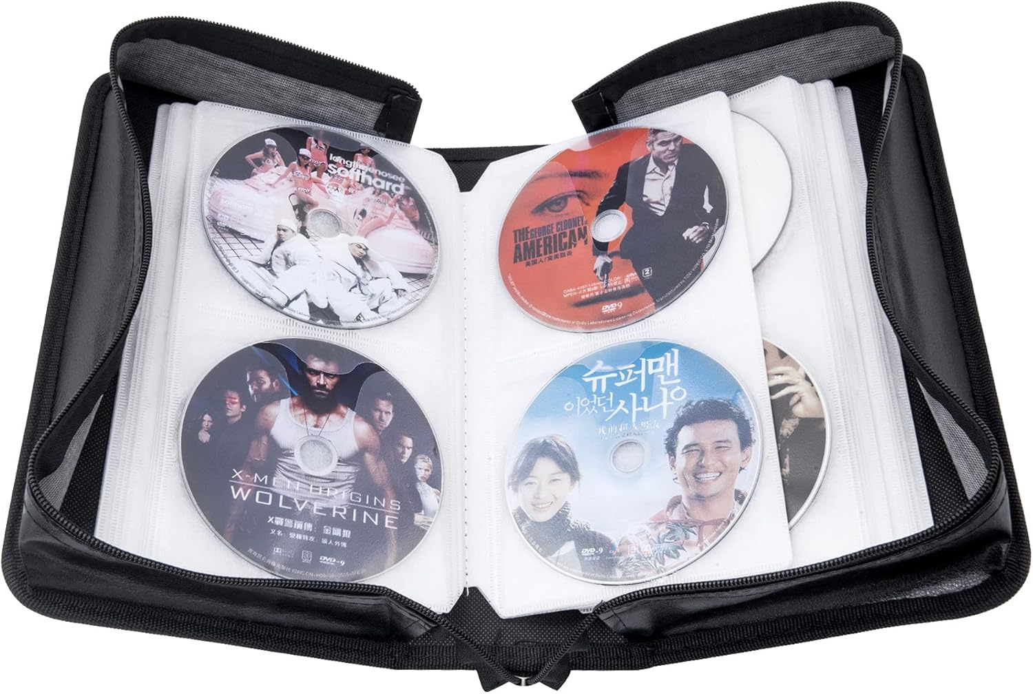 Bivisen CD/DVD Case Holder, 128 Capacity CD VCD Media Wallet, Storage, Holder, Booklet, Organizer (Blue) : Electronics