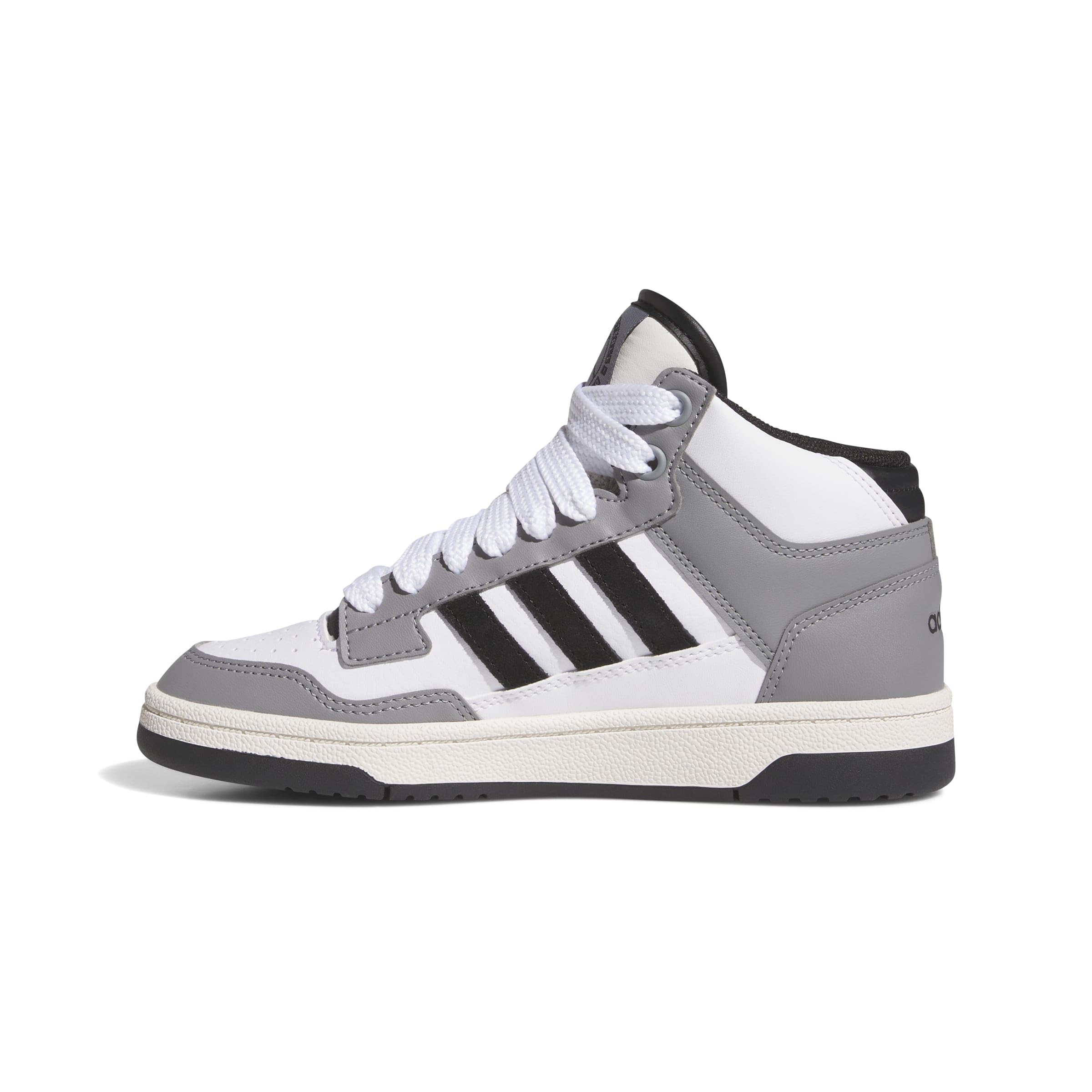 adidas Unisex Kids Rapid Court Mid Junior Shoes, Grey Three/Core Black/FTWR White, 4.5 UK