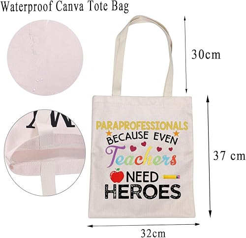 Miniatura 10 de MBMSO Bolsa de maquillaje paraprofesional porque incluso los maestros necesitan héroes regalos de agradecimiento paraprofesional, regalos de