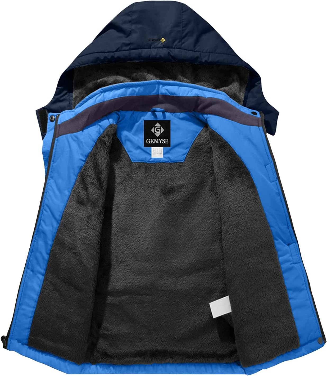 GEMYSE Boy's Waterproof Ski Snow Jacket Hooded Fleece Windproof Winter Jacket - Image 6