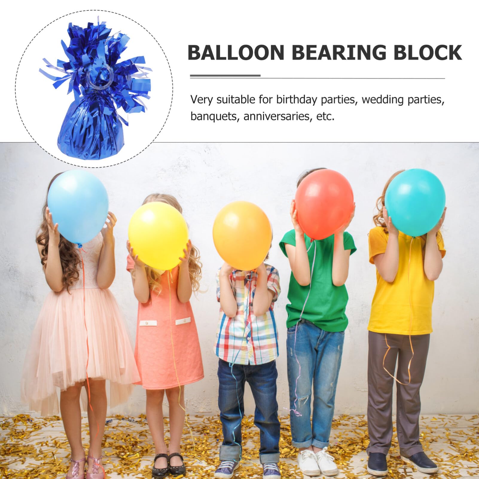 Pesas de Globos 12 Piezas de Hormigón Azul, Bloques de Gravedad