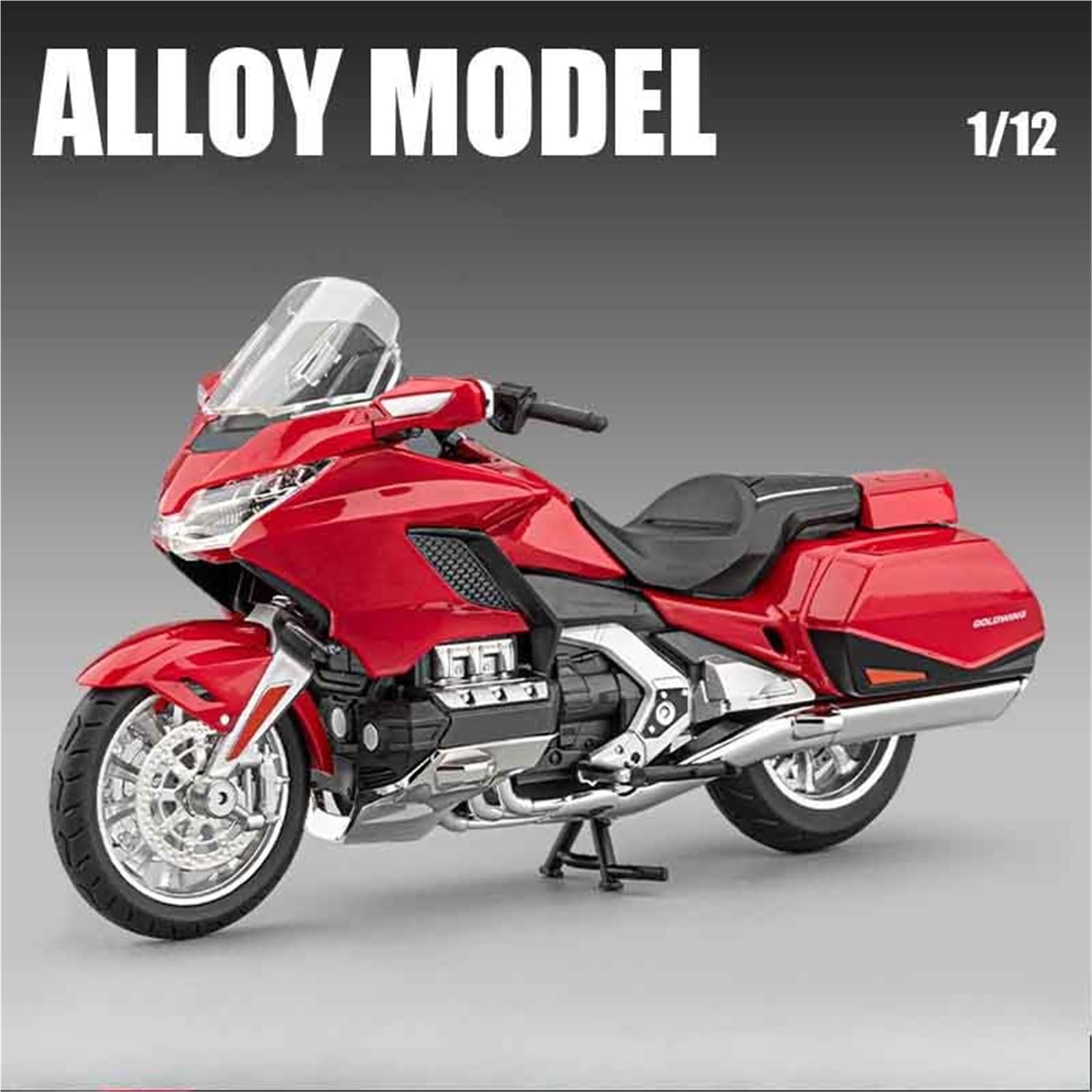 Modèle De Moto en Alliage À Ailes Dorées pour GL1800, Jouet D'ornement, Véhicule Cadeau, Simulation, Échelle 1:32