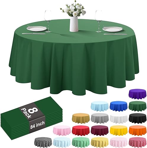 Vista 61 de Paquete de 8 manteles de plástico de 54 x 108 pulgadas, manteles desechables para mesas de 6 a 8 pies, mantel rectangular para mesas para fiestas