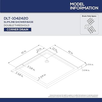 DreamLine French Corner 42 inch D x 42 inch W x 74 3/4 inch H Framed Sliding Shower Enclosure in Matte Black and Black Shower Base Kit