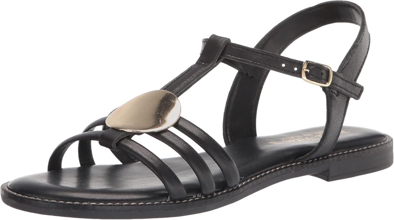 Bella Vita mens Vue-italy Flat Sandal, Black Leather, 8.5 Narrow US