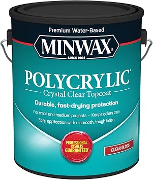 Minwax 1 gal 15555 Clear Polycrylic Water-Based Protective Finish Gloss